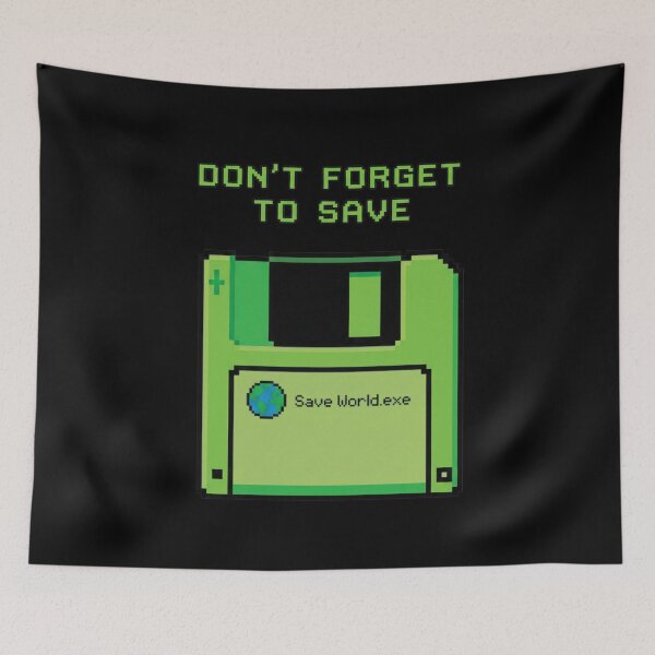 Item preview, Don't Forget To Save The World - Pixel Art designed and sold by AdyKurniawan.