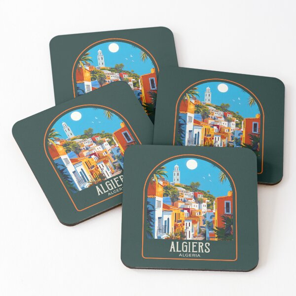 Item preview, Algiers Vintage Travel Illustration designed and sold by HomeLivingCo.