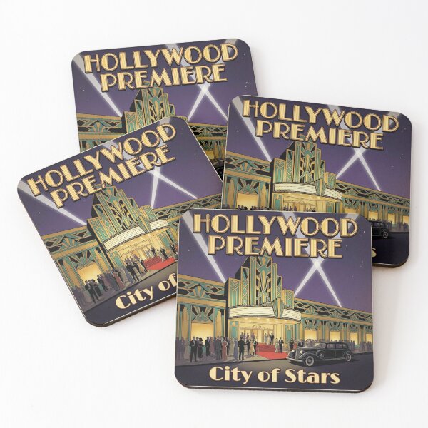 Item preview, Title Hollywood Premiere - Vintage 1930s Art Deco Movie Palace Poster designed and sold by Cozy-Old-Pub.