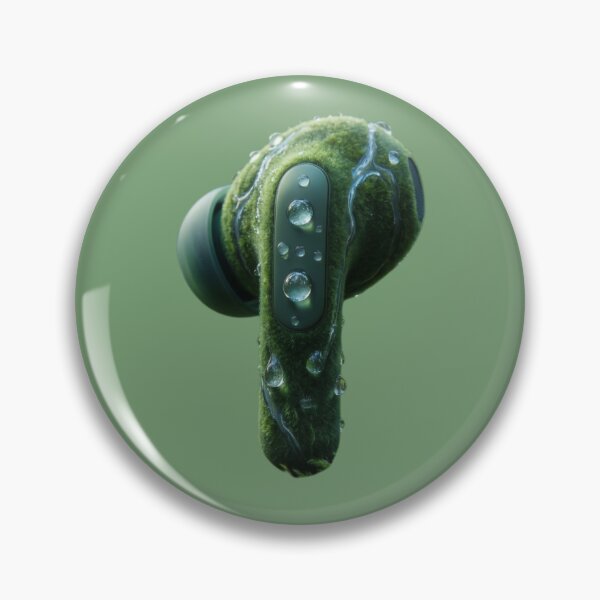 Item preview, 	Fuzzy Green Wireless Earbud with Dew Drops designed and sold by HedayatDesign.