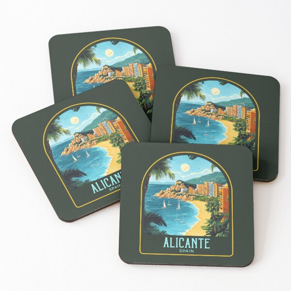 Item preview, Alicante Vintage Travel Illustration designed and sold by HomeLivingCo.