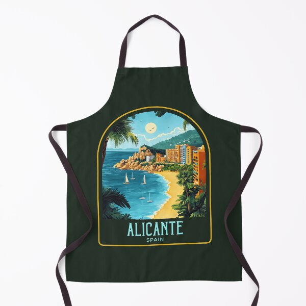 Item preview, Alicante Vintage Travel Illustration designed and sold by HomeLivingCo.