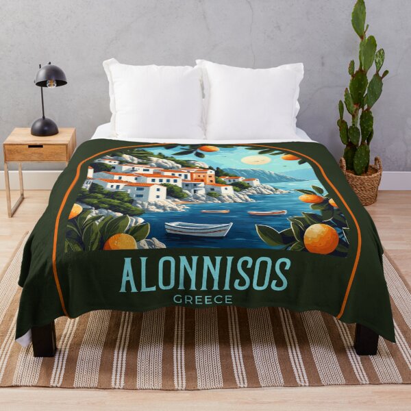 Item preview, Ilustración de viaje vintage de Alonnisos designed and sold by HomeLivingCo.