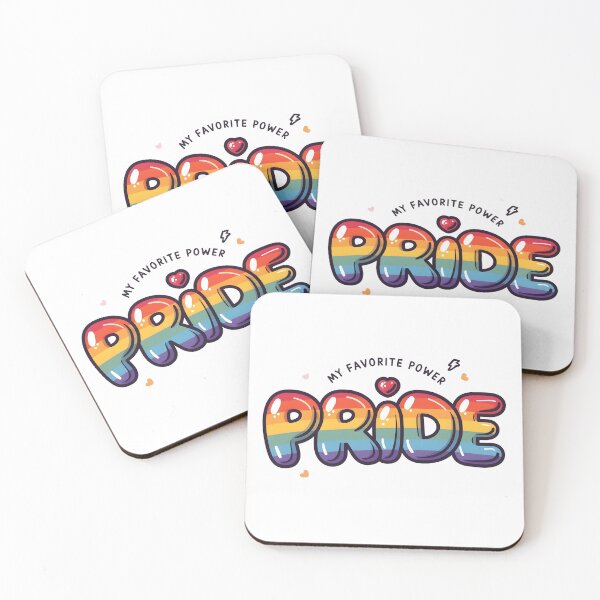 Item preview, My Favorite Power Is PRIDE – Bold Rainbow LGBTQ Pride Art Sticker designed and sold by Pride_Prints.