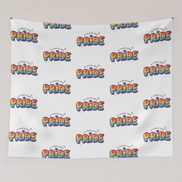 Item preview, My Favorite Power Is PRIDE – Bold Rainbow LGBTQ Pride Art Sticker designed and sold by Pride_Prints.