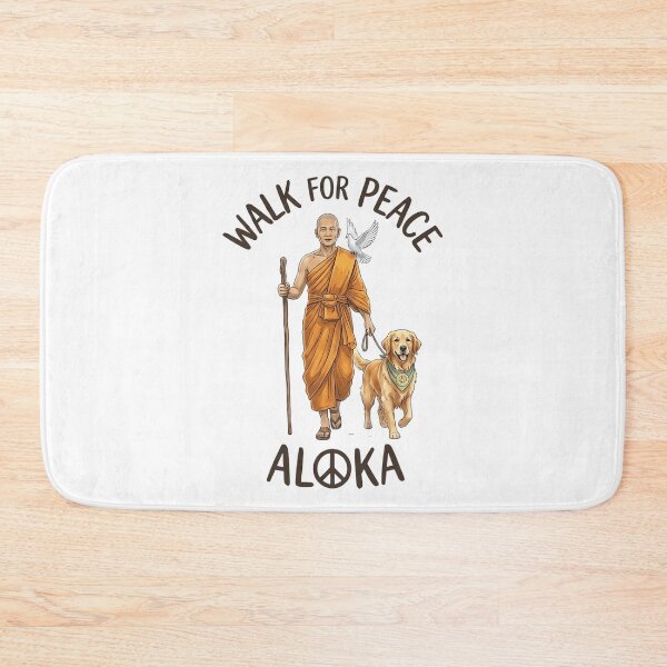 Item preview, Buddhist Monk Walk for Peace Aloka Line Art Dove Dog  designed and sold by CristHuds.