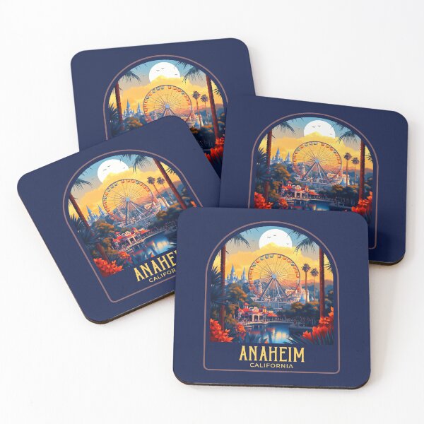 Item preview, Anaheim Vintage Travel Illustration designed and sold by HomeLivingCo.