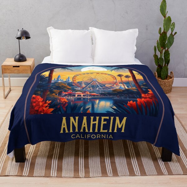 Item preview, Anaheim Vintage Travel Illustration designed and sold by HomeLivingCo.