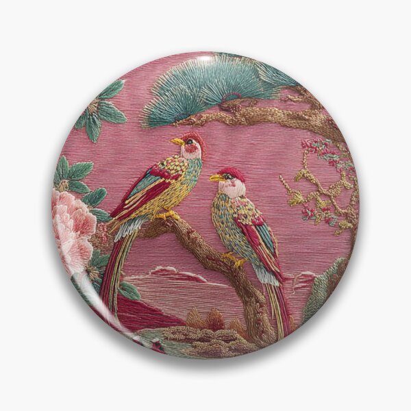 Item preview,  Jiangsu Silk Embroidery Birds Floral Carpet designed and sold by GrinGalore.