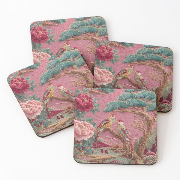 Item preview,  Jiangsu Silk Embroidery Birds Floral Carpet designed and sold by GrinGalore.