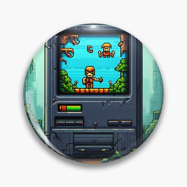 Item preview, Handheld Glitch Pixel Art – Retro Rogue Vine Battle designed and sold by ThePixelArchive.