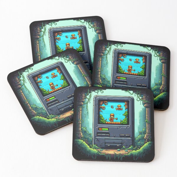 Item preview, Handheld Glitch Pixel Art – Retro Rogue Vine Battle designed and sold by ThePixelArchive.