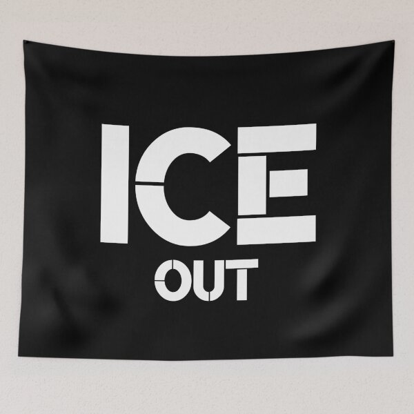 Item preview, ICE OUT – Protest Typography for Immigration Justice designed and sold by A-Szczesniak.
