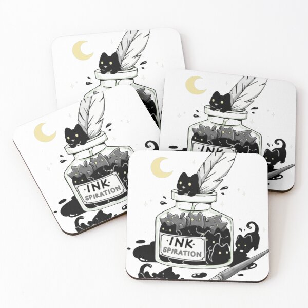 Item preview, Inkspiration Black Cat Ink Bottle - Funny Writer and Artist Gif designed and sold by haitrieuic96.