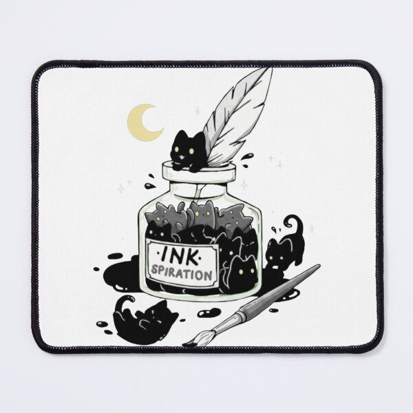 Item preview, Inkspiration Black Cat Ink Bottle - Funny Writer and Artist Gif designed and sold by haitrieuic96.