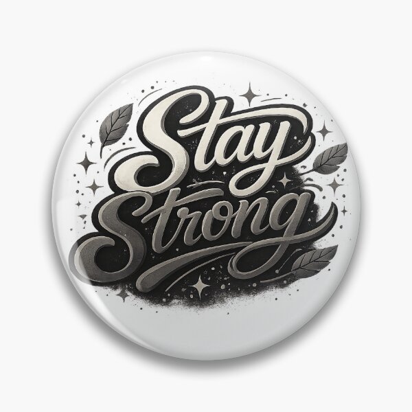 Item preview, Stay Strong Typography | Minimalist Motivational Art, Dark Editorial Design designed and sold by HoloInverse.