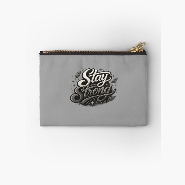 Item preview, Stay Strong Typography | Minimalist Motivational Art, Dark Editorial Design designed and sold by HoloInverse.