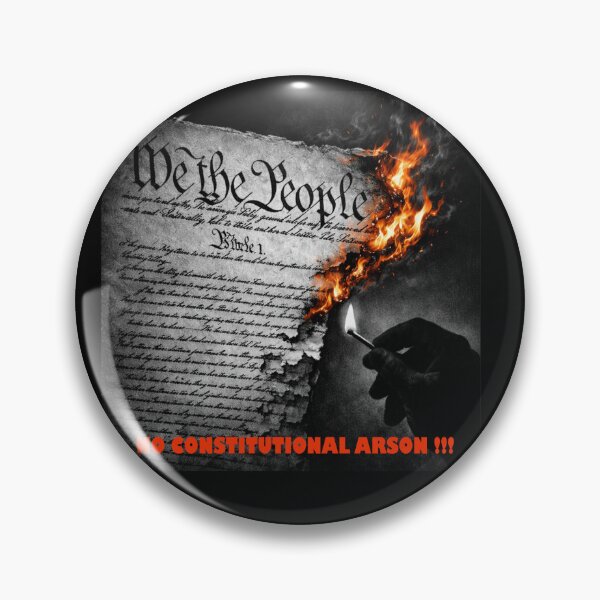 Item preview, NO CONSTITUTIONAL ARSON - Defend Democracy Political Satire Art designed and sold by K-O-Bold.