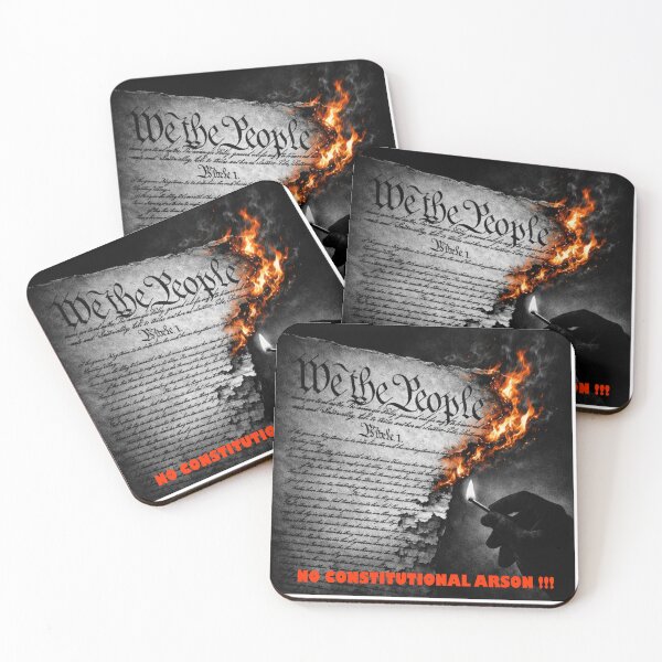 Item preview, NO CONSTITUTIONAL ARSON - Defend Democracy Political Satire Art designed and sold by K-O-Bold.