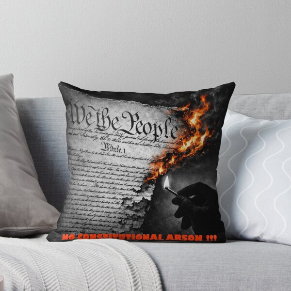 Item preview, NO CONSTITUTIONAL ARSON - Defend Democracy Political Satire Art designed and sold by K-O-Bold.