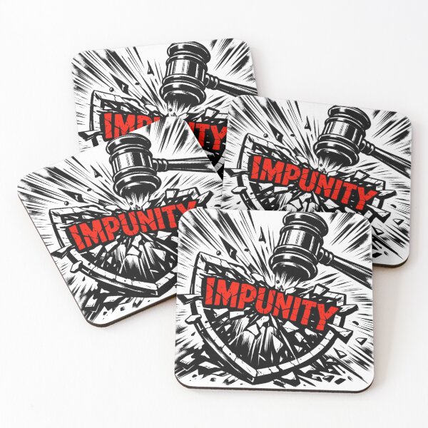 Item preview, SMASH IMPUNITY - Justice Accountability Political Satire Art designed and sold by K-O-Bold.