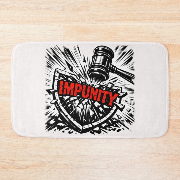 Item preview, SMASH IMPUNITY - Justice Accountability Political Satire Art designed and sold by K-O-Bold.