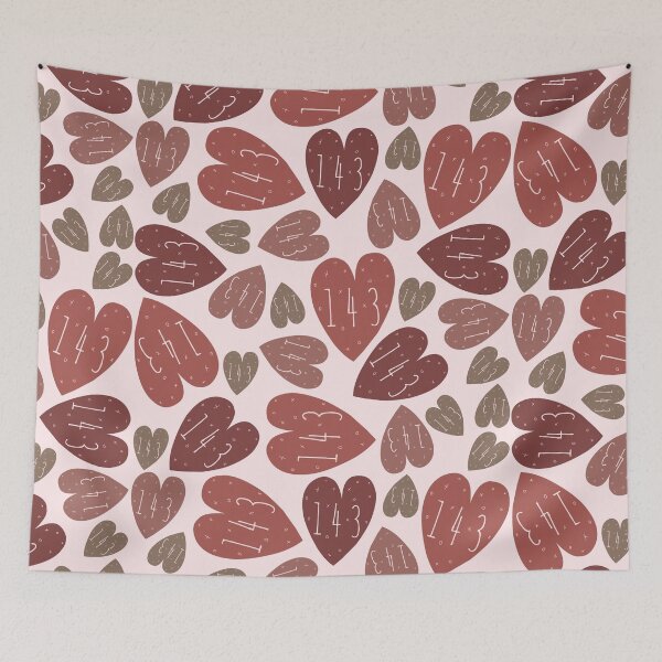 Item preview, 143: The Code of Hearts boho minimalist valentine design  designed and sold by  Boho Vibes Studio.