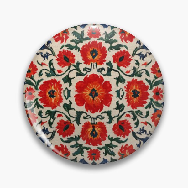 Item preview, Uzbekistan Nim Embroidery Flowers Red Carpet designed and sold by GrinGalore.