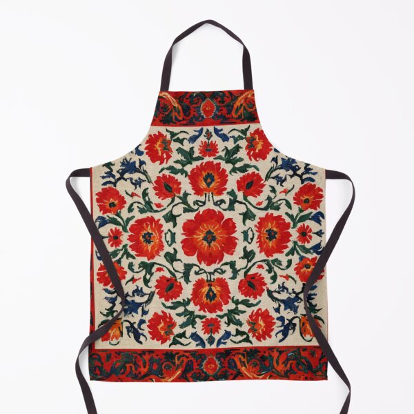 Item preview, Uzbekistan Nim Embroidery Flowers Red Carpet designed and sold by GrinGalore.