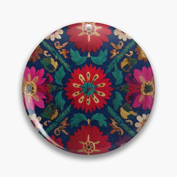 Item preview, Uzbekistan Nim Embroidery Floral Colorful Carpet designed and sold by GrinGalore.