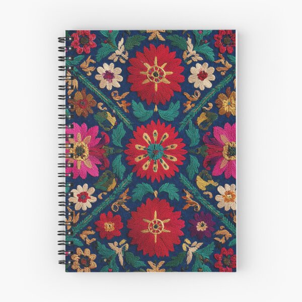Item preview, Uzbekistan Nim Embroidery Floral Colorful Carpet designed and sold by GrinGalore.