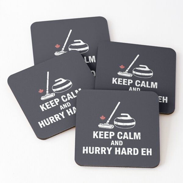 Item preview, Canada Curling Keep Calm And Hurry Hard designed and sold by HowToCanadian.