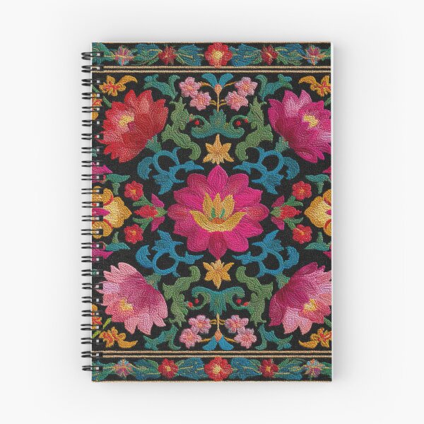 Item preview, Uzbekistan Neem Embroidery Floral Colorful Carpet designed and sold by GrinGalore.