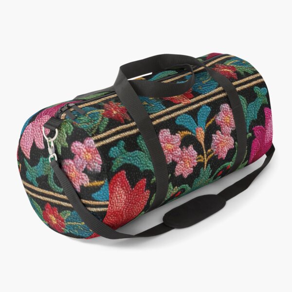 Item preview, Uzbekistan Neem Embroidery Floral Colorful Carpet designed and sold by GrinGalore.