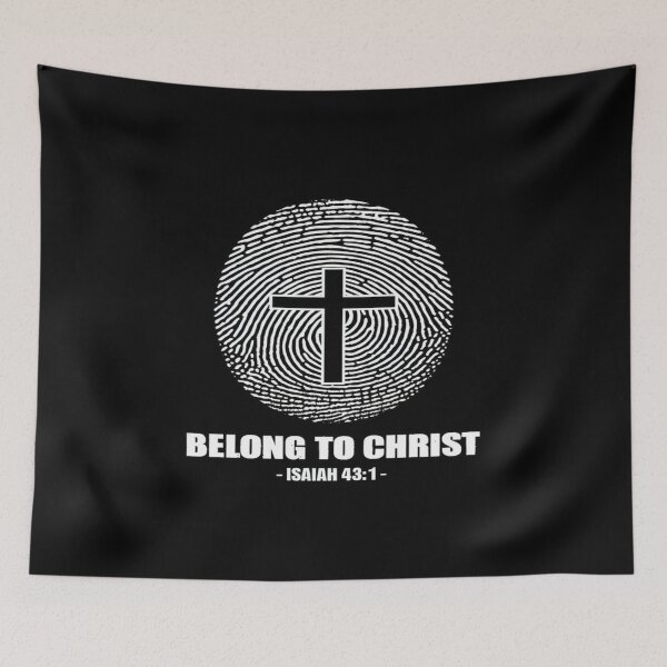 Item preview, Christian Identity Fingerprint Cross Design • Faith Apparel • Isaiah 43:1 Inspirational Art designed and sold by Bright Nest Studio.