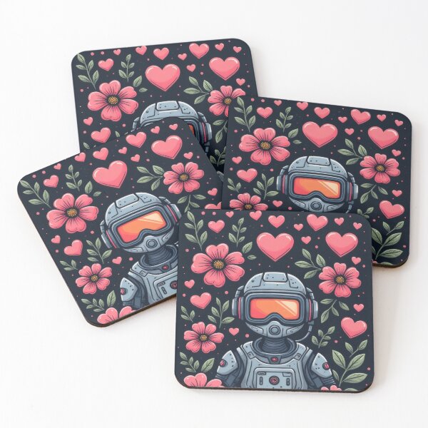 Item preview, Robot love in a flower garden designed and sold by Mianku | Für das Leben.
