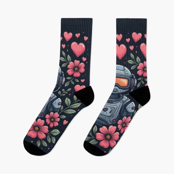 Item preview, Robot love in a flower garden designed and sold by Mianku | Für das Leben.