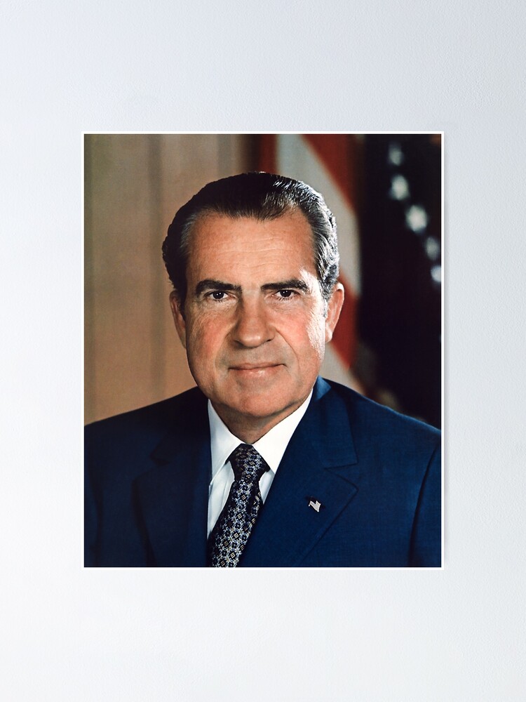 &ldquo;President Richard Nixon Portrait&rdquo; Poster for Sale by warishellstore
