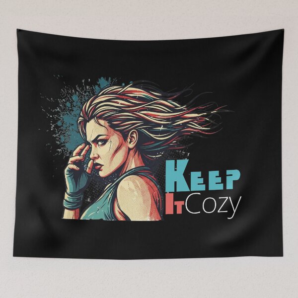 Item preview, Keep It Cozy Retro Girl designed and sold by Syncwavesl.