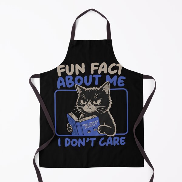 Item preview, Fun Fact About Me I Don't Care - Grumpy Black Cat Reading Design designed and sold by haitrieuic96.