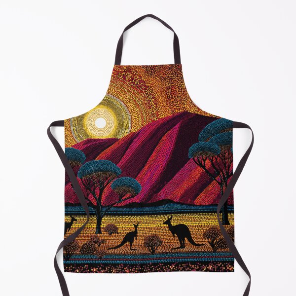 Item preview, Aboriginal Inspired Art - Ayers Rock Uluru At Dawn designed and sold by GrinGalore.