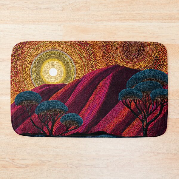 Item preview, Aboriginal Inspired Art - Ayers Rock Uluru At Dawn designed and sold by GrinGalore.