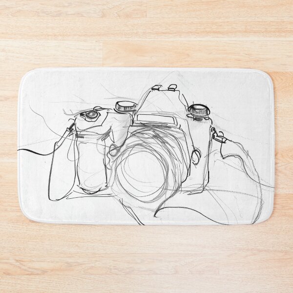 Item preview, Elegant Minimal Camera Sketch designed and sold by SleekLineSketches.