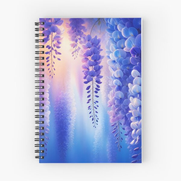 Item preview, Sunlit Wisteria Drift – Purple-Blue Dreams with Golden Glow designed and sold by EmeraldeaArt.