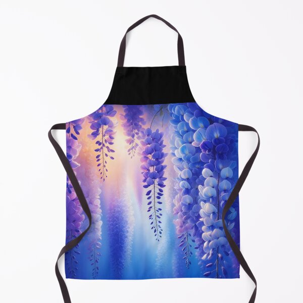 Item preview, Sunlit Wisteria Drift – Purple-Blue Dreams with Golden Glow designed and sold by EmeraldeaArt.