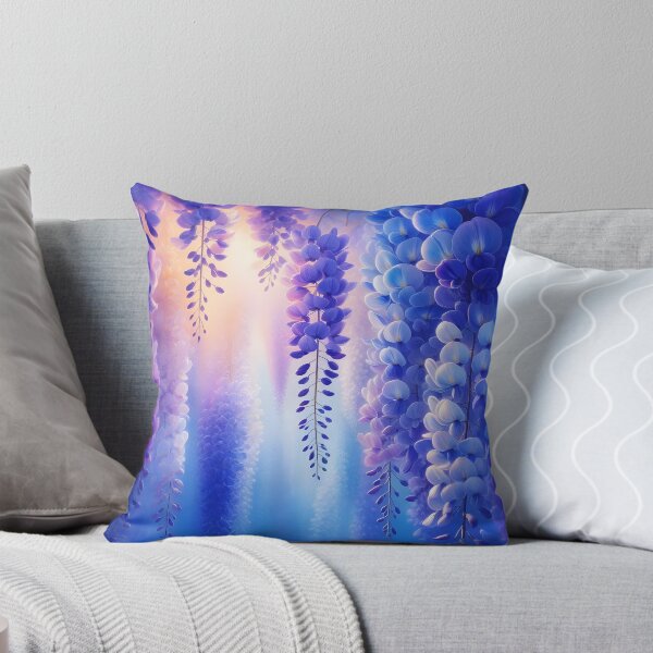 Item preview, Sunlit Wisteria Drift – Purple-Blue Dreams with Golden Glow designed and sold by EmeraldeaArt.