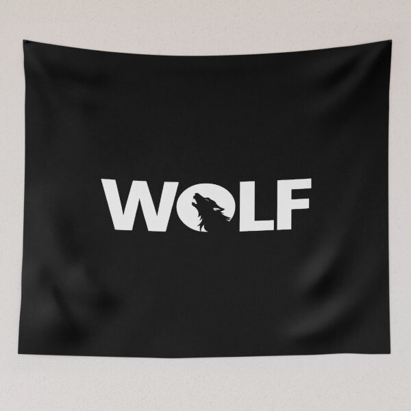 Item preview, Bold Wolf Typography Logo – Howling Wolf Silhouette Graphic for Animal Lovers, Outdoors & Streetwear designed and sold by Bright Nest Studio.