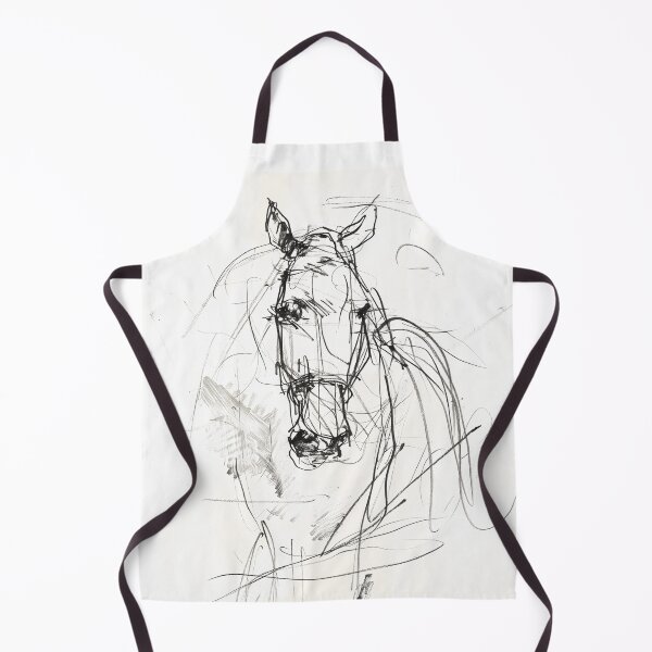 Item preview, Abstract Horse Portrait Sketch designed and sold by SleekLineSketches.