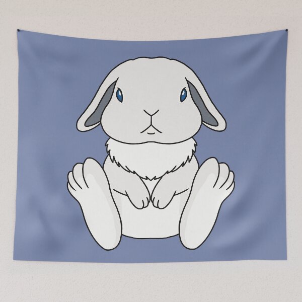 Item preview, Sweet BEW Blue Eyed White Holland Lop Bunny Art for Rabbit Lovers designed and sold by tayaan.