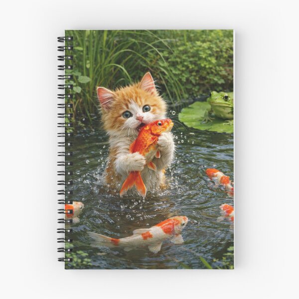 Aperçu de l'œuvre Chatons et poissons créée et vendue par NatureFloralArts.